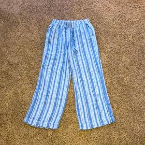 Blue striped pajamas
